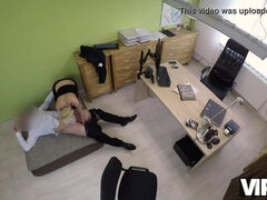 VIP4K. Seductive lady has sex with credit broker to start her business