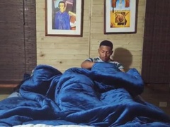 Černé, Prsatá, Pár, Obrovský, Mezirasové, Svaly, Krátké vlasy, Sprcha