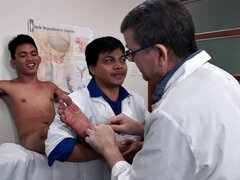 Asiático, Amarrada, Médico, Pies, Fetiche, Gay