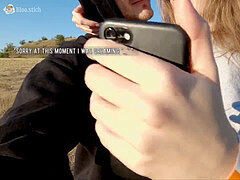 Brunette teen, small, outside