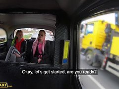 Identical Sisters Lady Zee & Sandra Zee Fuck Euro Cabbie