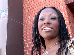 thick culo dark-hued babe Cherokee seduced by white dude