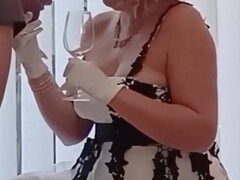 Romantic Evening with Girlfriend in Front of Webcam Part 2 - Photostatting and Cums Hot on Face