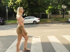 Culo, Desnudo, Al aire libre, Público, Coño, Solo, Tetas, Mojado