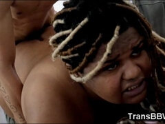 Anal, Stor svart kvinne, Svart, Kukk suging, Mørk, Hardcore, Enorm, Shemale