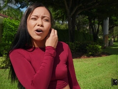 Adrian Maya is sucking cock in POV outdoors