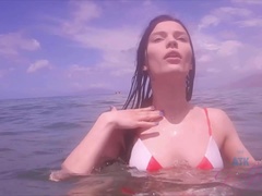 Praia, Biquine, Vagina gozada cu gozado, Namorada, Orgasmo, Ao ar livre cartaz de rua outdoor, Pontos de vista, Público