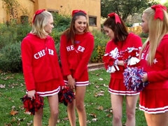 Dakota Skye does lesbian porn with cheerleaders