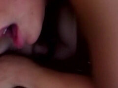 Lee Stone & Simone give a steamy blowjob & get covered in cum