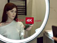 Anal, Sucer une bite, Tir de sperme, Hard, Lingerie, Rousse roux, Maigrichonne, Nénés