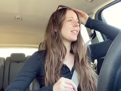 Auto, Frau, Masturbation, Orgasmus, Solo