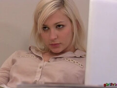 여자친구, 레즈비언, 수음, 사무실, 혼자