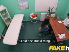 Fake Hospital Swallowing doctors hot cum helps soothe babes throat