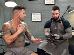 Anaal, Pijpbeurt, Sperma shot, Diep in de keel, Lul, Homo, Handbeurt, Tatoeage