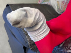 Fetisj, Fotfetisj, Milf, Elskerinne, Nylon, Strømpebukse, Sokker, Alene