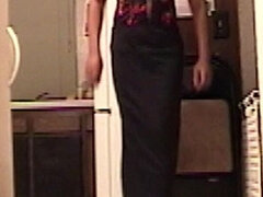 Vintage Jhazmeena - Black Red Bustier & Black Pencil Skirt