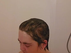 Leie, Wohlbeleibte schöne frauen, Nippel, Schlaffe titten, Dusche, Solo, Tätowierung