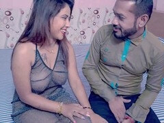 Promoting myself by sharing my wife with my boss - Naughty Indian newly married wife