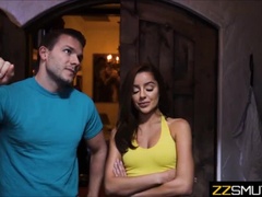 Stepmom stuck and step siblings help with taboo family sex