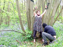 Mature tiny bap whore Tied Stripped & Humiliated in the Woods
