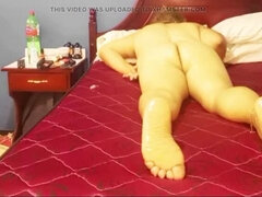 Oiled BBW Granny Rides My Cock - Hot Mature Homemade Sex