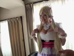 Nice platinum Japanese lady