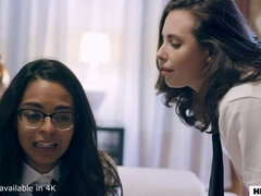 아메리카인, 흑갈색 머리, 음경, 에보니, 두여자와 한남자, 대단히, 보지, 젖가슴