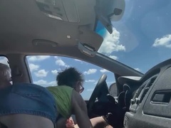 Strand, Bil, Par, Europeisk, Bestemor, Moden, Fitte, Kone