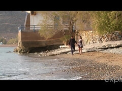 Stor rumpe, Store pupper, Brunette, Lubben, Fransk, Naturlige bryster, Utendørs, Pupper