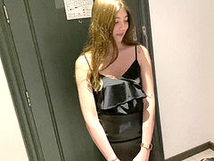 Avsugning, Latex, Mager, Stockings, Tatuering