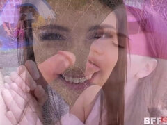 Grosse titten, Blasen, Kompilation, Schmutzig, Natürlichen titten, Pov, Jungendliche (18+), Flotter dreier