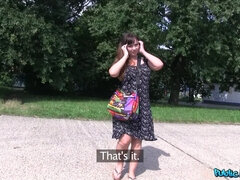 Amatør, Store pupper, Svart, Bløtkake, Tjekkisk, Mamma, Utendørs, Offentlig