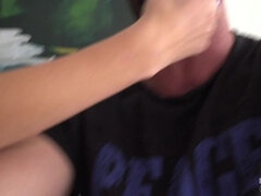 Blond, Sperm skott, Ansiktssperm, Sexy undertøy, Tattovering