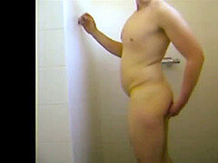 under the shower nailing my bootie of with 2 enormous dildos