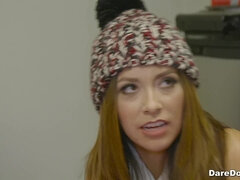 Kont, Kont, Blond, Bruinharig, Sperma in gezicht, 1 man 2 vrouwen, Likken, Natuurlijke tieten