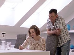 Tchèque, Papa, Doigter, Hd, Léchez, Mature, Chatte, Adolescente