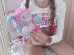 now the lil girl will learn to give herself pleasure