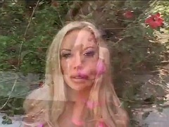 Busty blonde threesome anal sex with double penetration