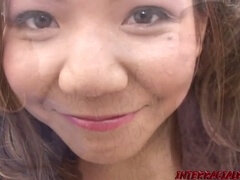 Grosse bite, Noire, Brunette brune, Faciale, Petite femme, Pigtail, Nénés