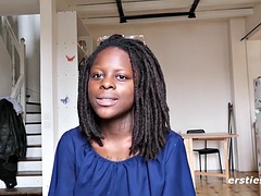 Enthousiasteling, Grote mammen, Zwart, Zwart, Frans, Hardcore, Masturbatie, Speelgoed