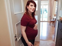 DEBT4k. Pregnant dame has sex to get money