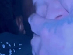 Amatør, Stor svart kvinne, Kukk suging, Brunette, Sæd i munnen, Fetisj, Raseblandet, Moden