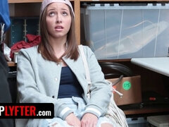 Naughty Hayden Hennessy gets punished by Perv Security Officer for stealing