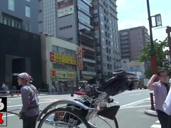 Amateur, Asiatique, Japonaise, Lingerie, Public, Jarretelles, Étudiant, Jouets