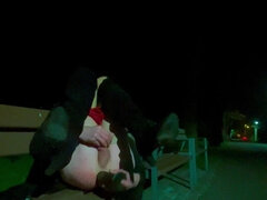 Femboy at Night in the Park