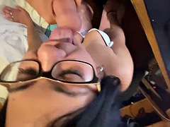 I cum on the face of Spanish amateur webcam girl Maya