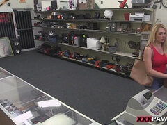 Skyla Novea shows her amazing boobs in the pawn shop