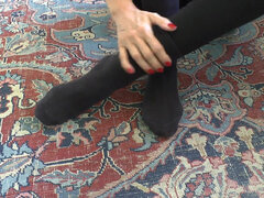 Afrykański, Amatorka, Czarny, Brunetka, Fetysz stóp, Mamuśka, Skarpety, Solo