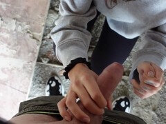 18, Amatør, Kukk suging, Samling, Sæd i munnen, Offentlig, Suging, Tattovering