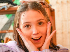 금발의, 흑갈색 머리, 조그마한, 쓰리섬